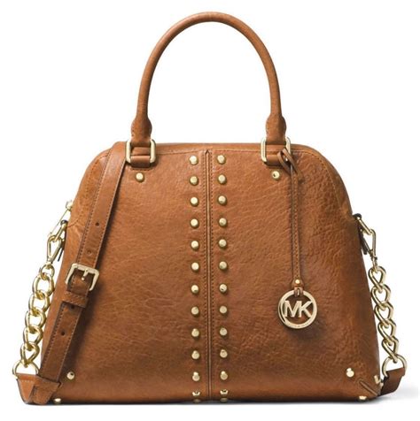 michael kors astor studded satchel|More.